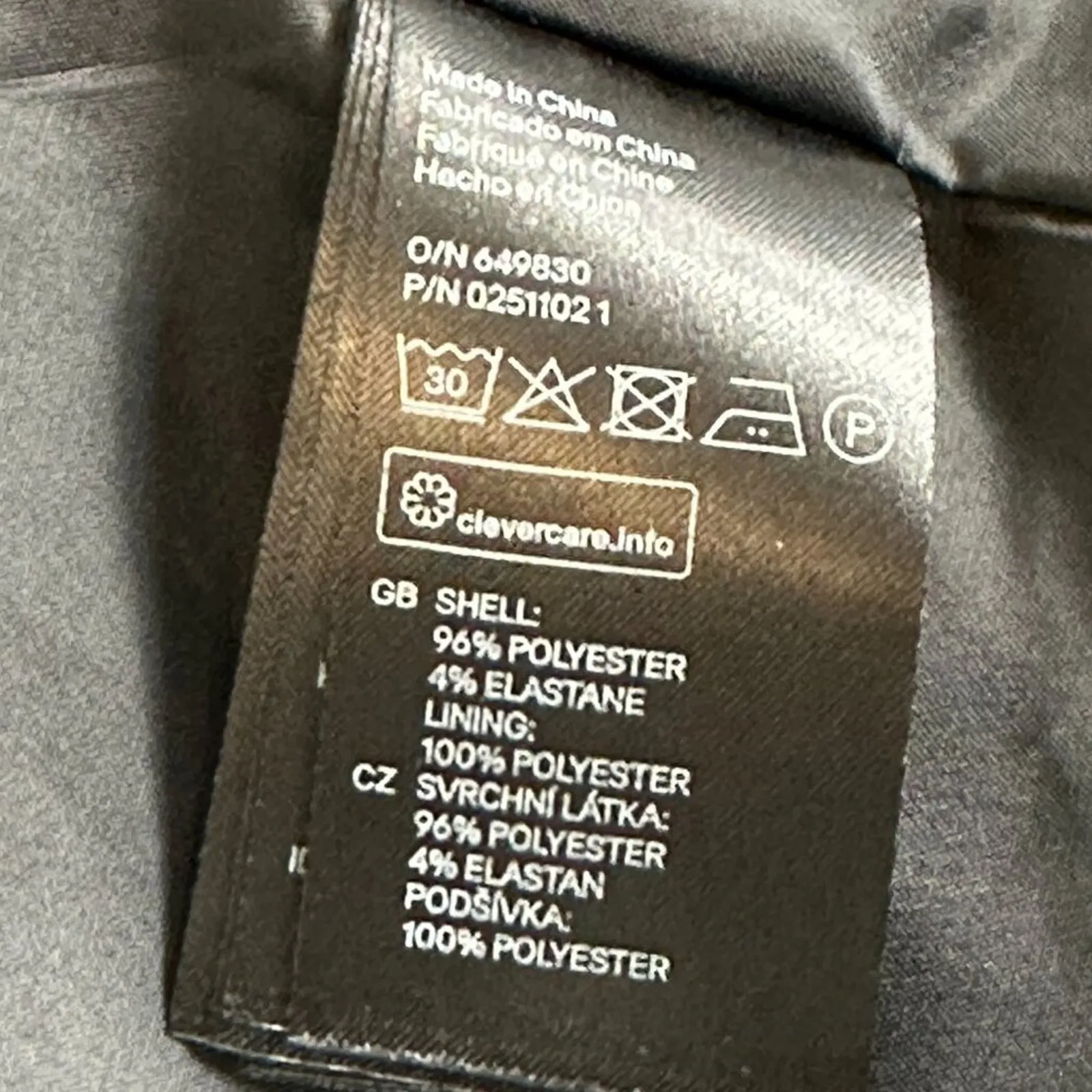 H&M Coat Womens 8 Black White Textured Long Sleeve Minimalist Old Money - Image 6