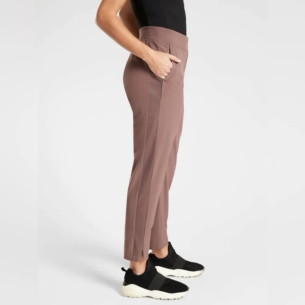 Athleta Brooklyn Ankle Pants Athletic Sporty Slim Fit Stretch Heart Rose Sz 14 - Image 4
