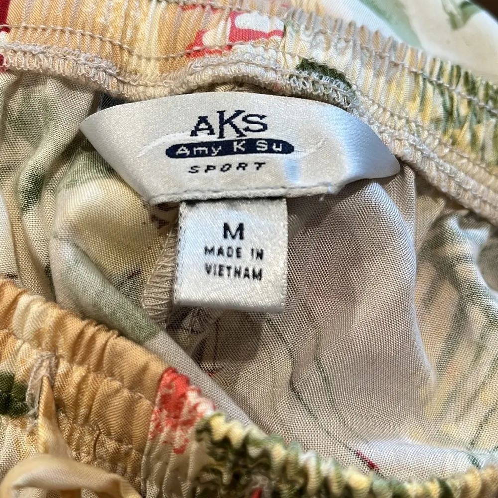 Amy K Su Sport Safari Animals Colorful Drawstring Lounge Pajama Pants Sz M Yellow Size M - Image 7