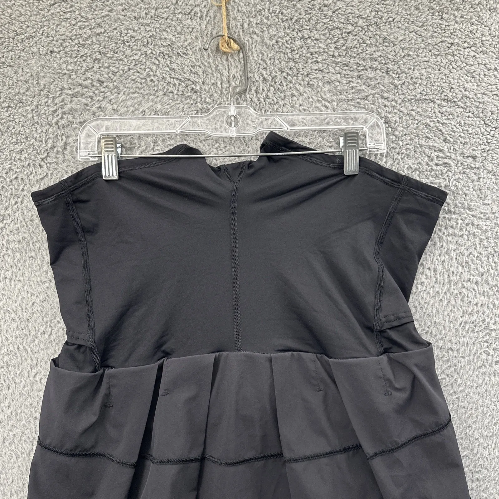 Lululemon Pace Rival Skirt Skort Black Athletic Athleisure Tennis Women's 8 Tall - Image 5