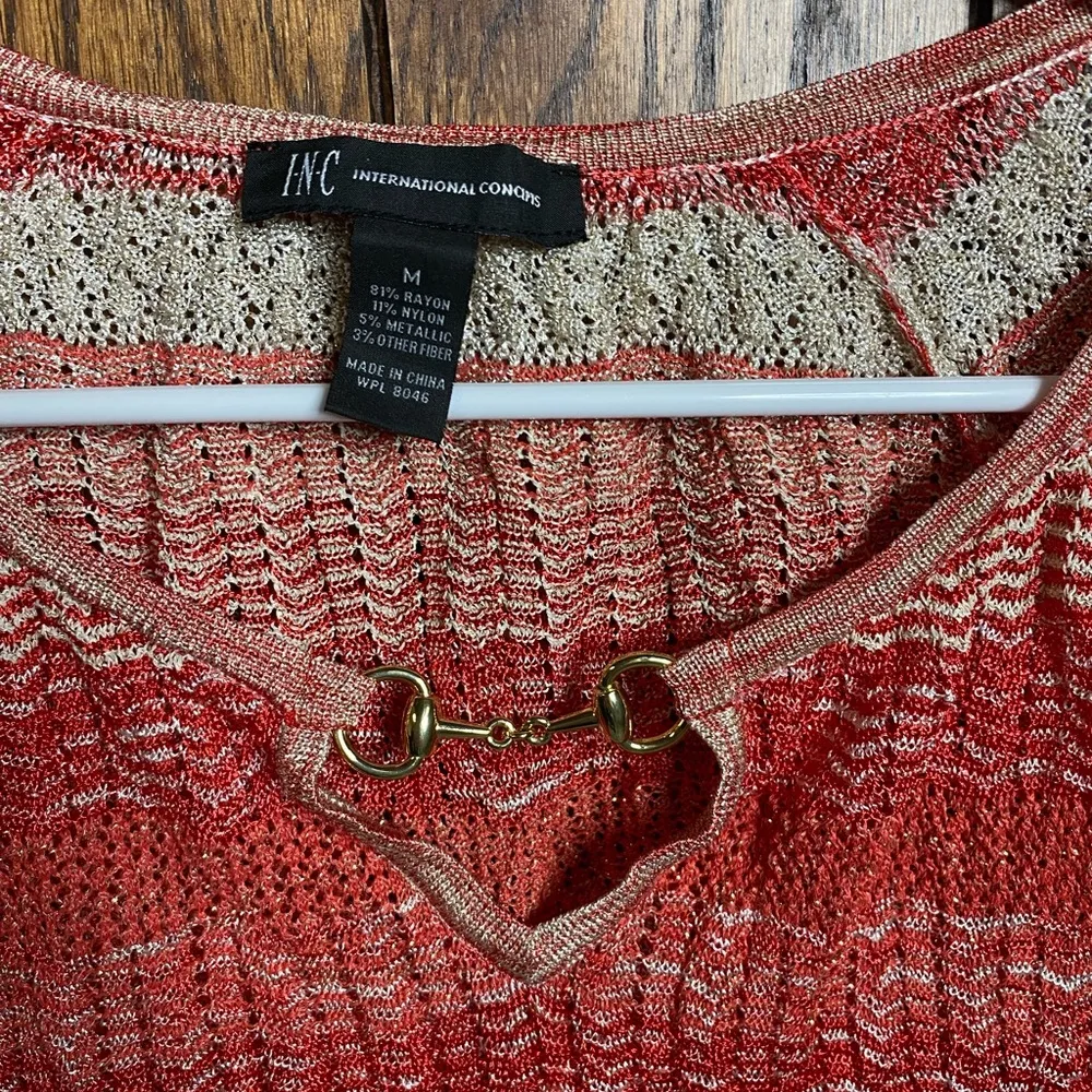 Medium INC Shimmery Orange Top - Image 8