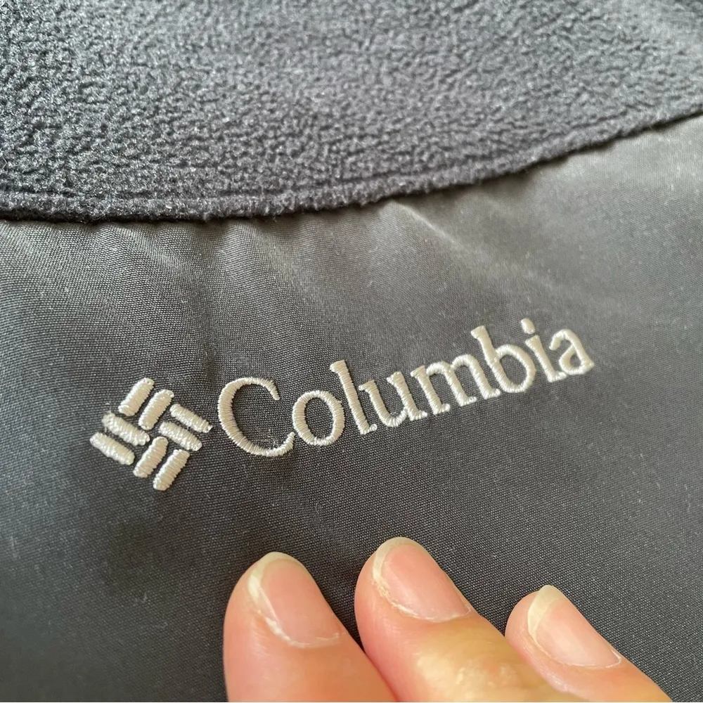 columbia women’s jacket Fleece Full Zip Intercharge Zipped Pocket Black Size M - Image 9