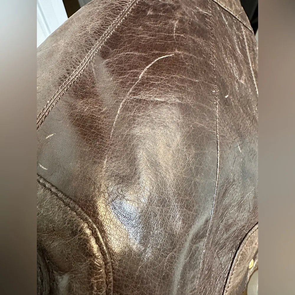 Tasche Y2K brown leather hobo shoulder bag - Image 10