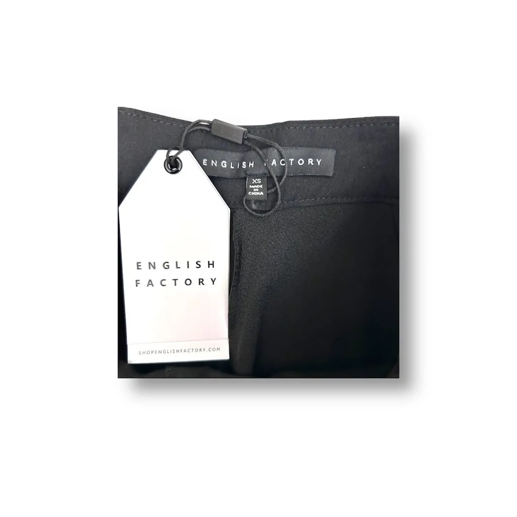 Anthropologie English Factory XS Black Lace Up Skort Mini Preppy Whimsigoth Chic - Image 7