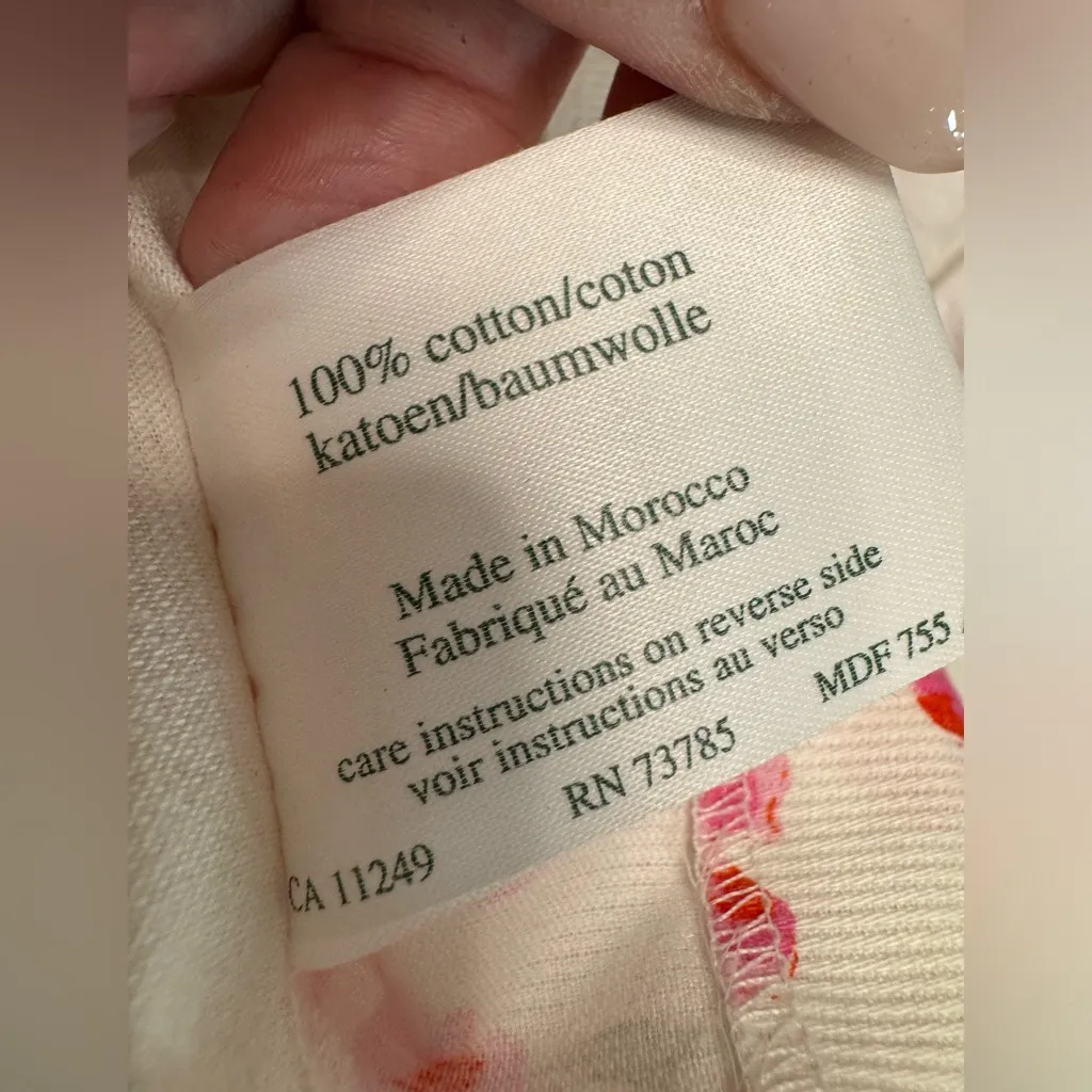 Vintage 1990’s Laura Ashley Floral Sheath Shift Cotton Dress US 6 White Pink - Image 4