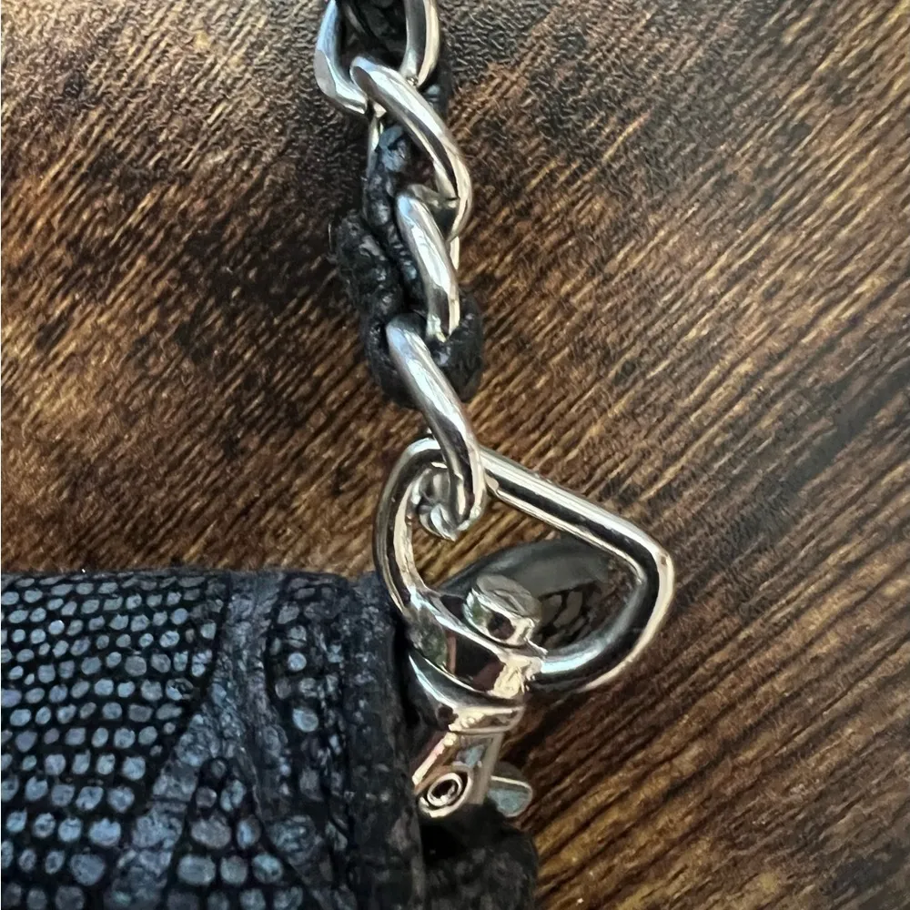 Chicos faux leather/suede embellished handbag. - Image 13