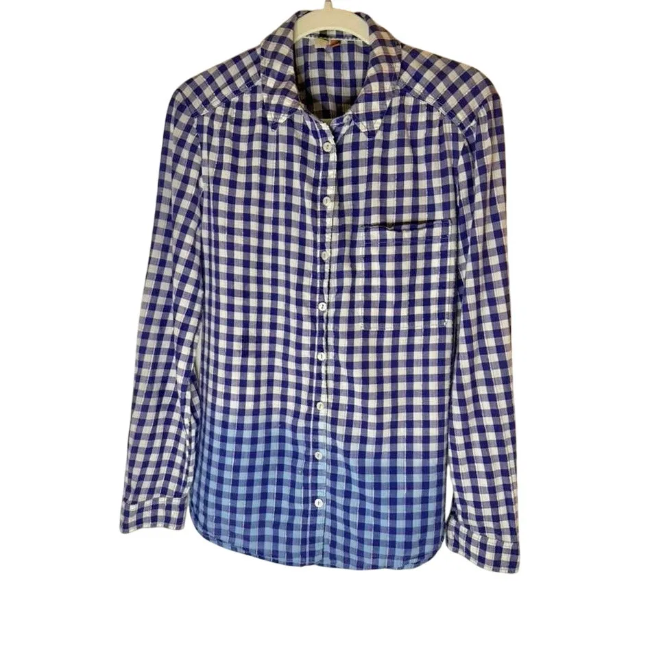 Anthropologie X Pilcro The Hadley Relaxed Plaid Buttondown Shirt sz. L - Image 3