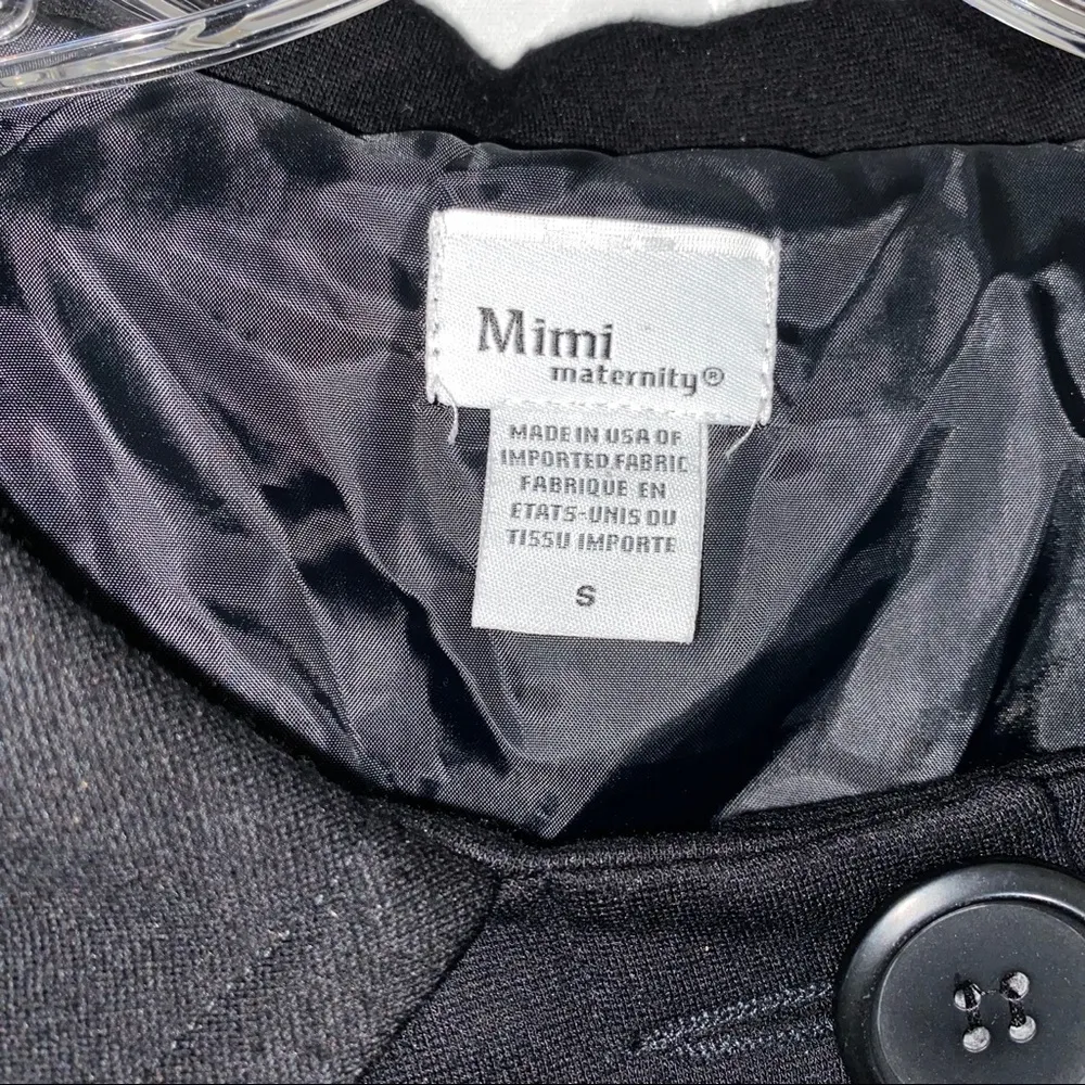 Mimi Maternity Black Cropped Jacket Size undefined - Image 2