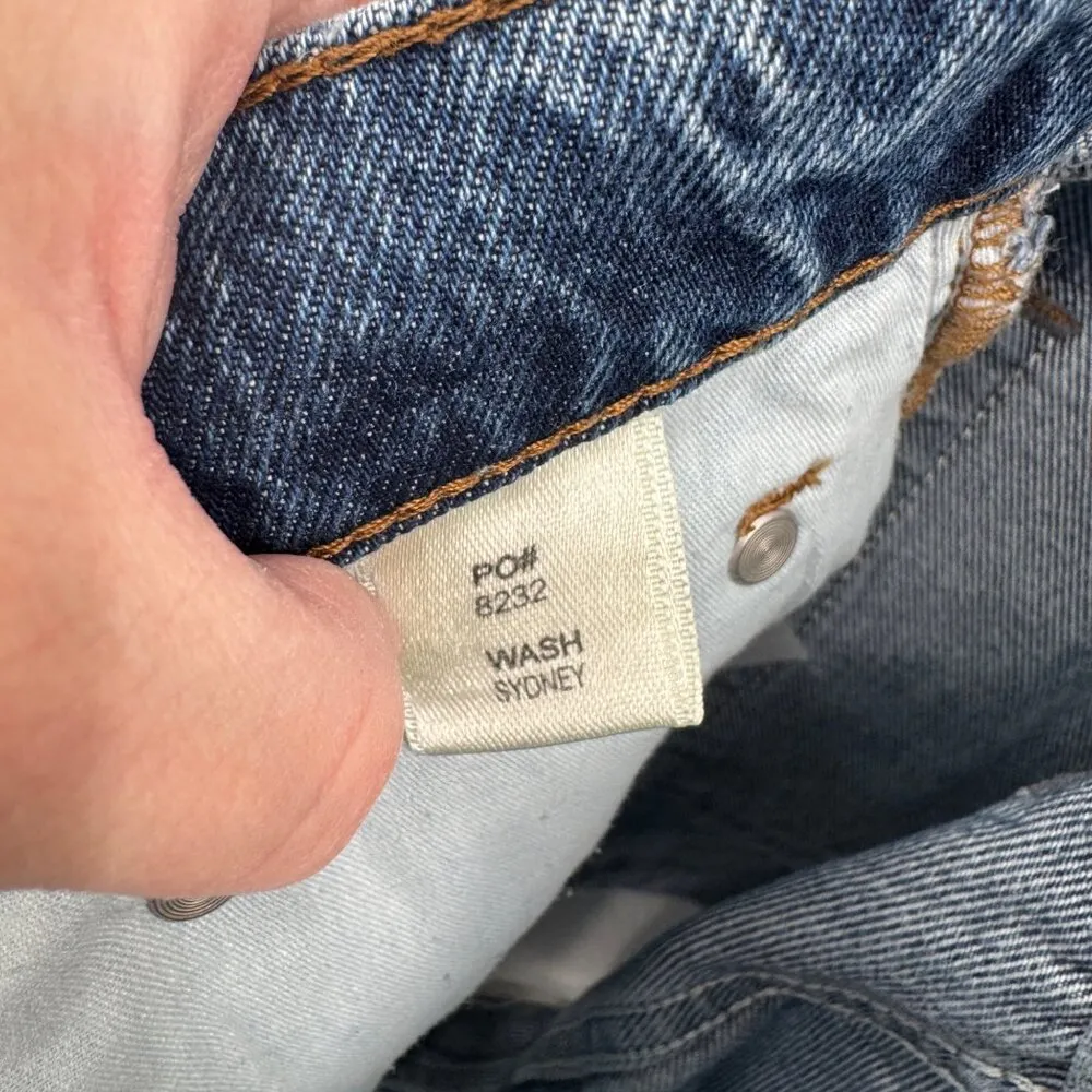 Reformation Jeans Button Fly High Waist Cut-off Shorts Women 28 Blue Sydney Wash - Image 7