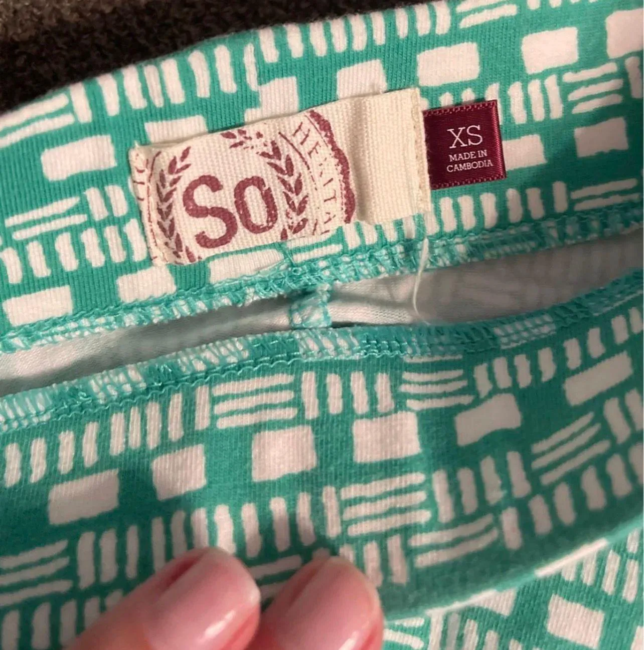 SO Boho Teal Skater Skirt  - Image 3