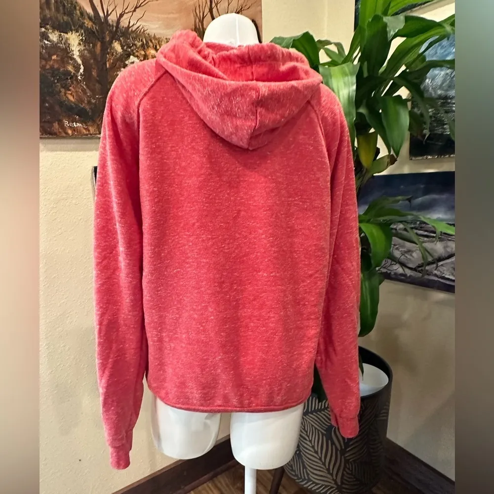 Carolina SALT Hoodie beach sweatshirt washed washed print long sleeve Sz S Red - Image 3