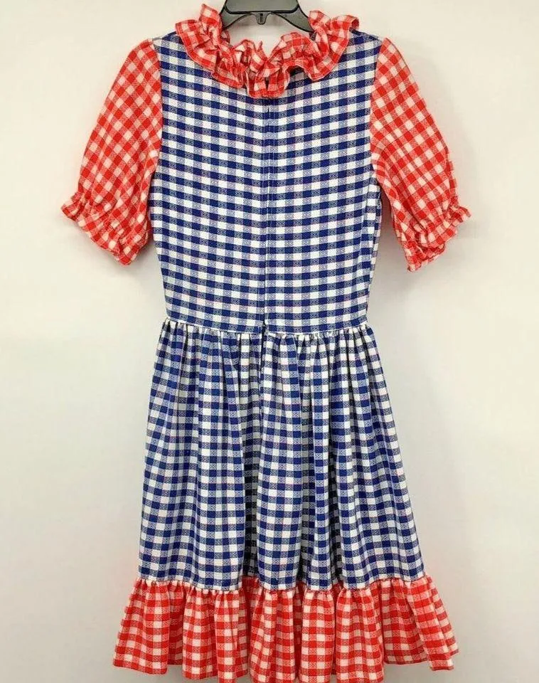 Vintage Handmade Square Dance Outfit Matching Mens Womens Used 3 Piece Red - Image 4