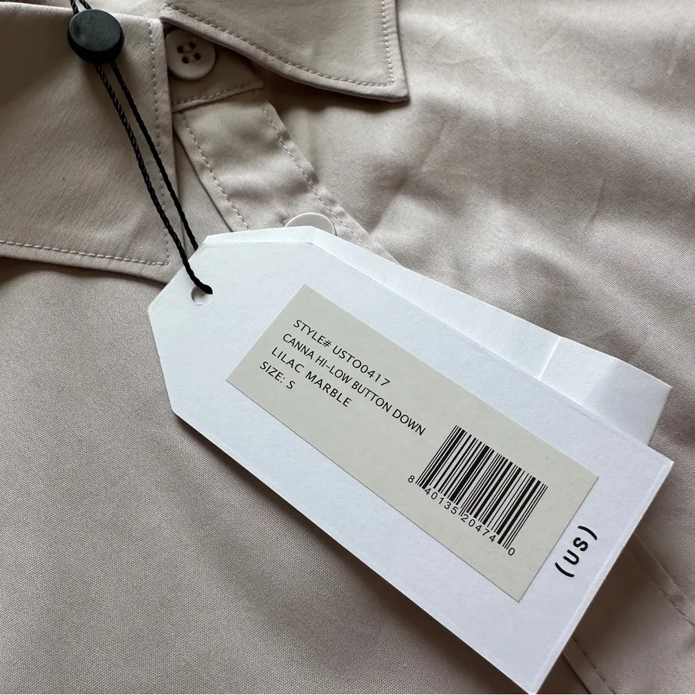 Universal Standard Canna Hi-low Button Down Shirt Lilac Marble NEW NWT Small 14- - Image 5