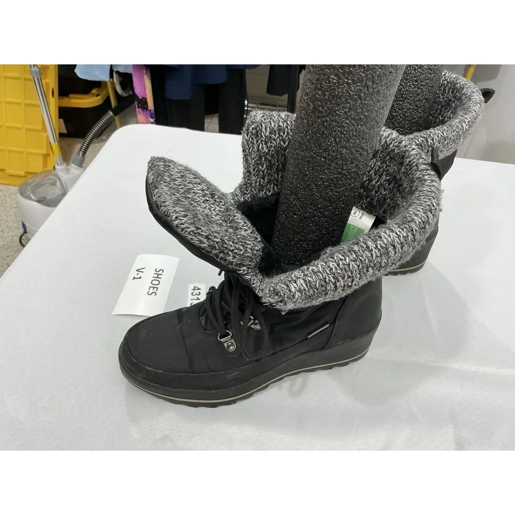 Womans Cougar Layne Snow Boots 8 M Black Lace Up Lined Waterproof - Image 3