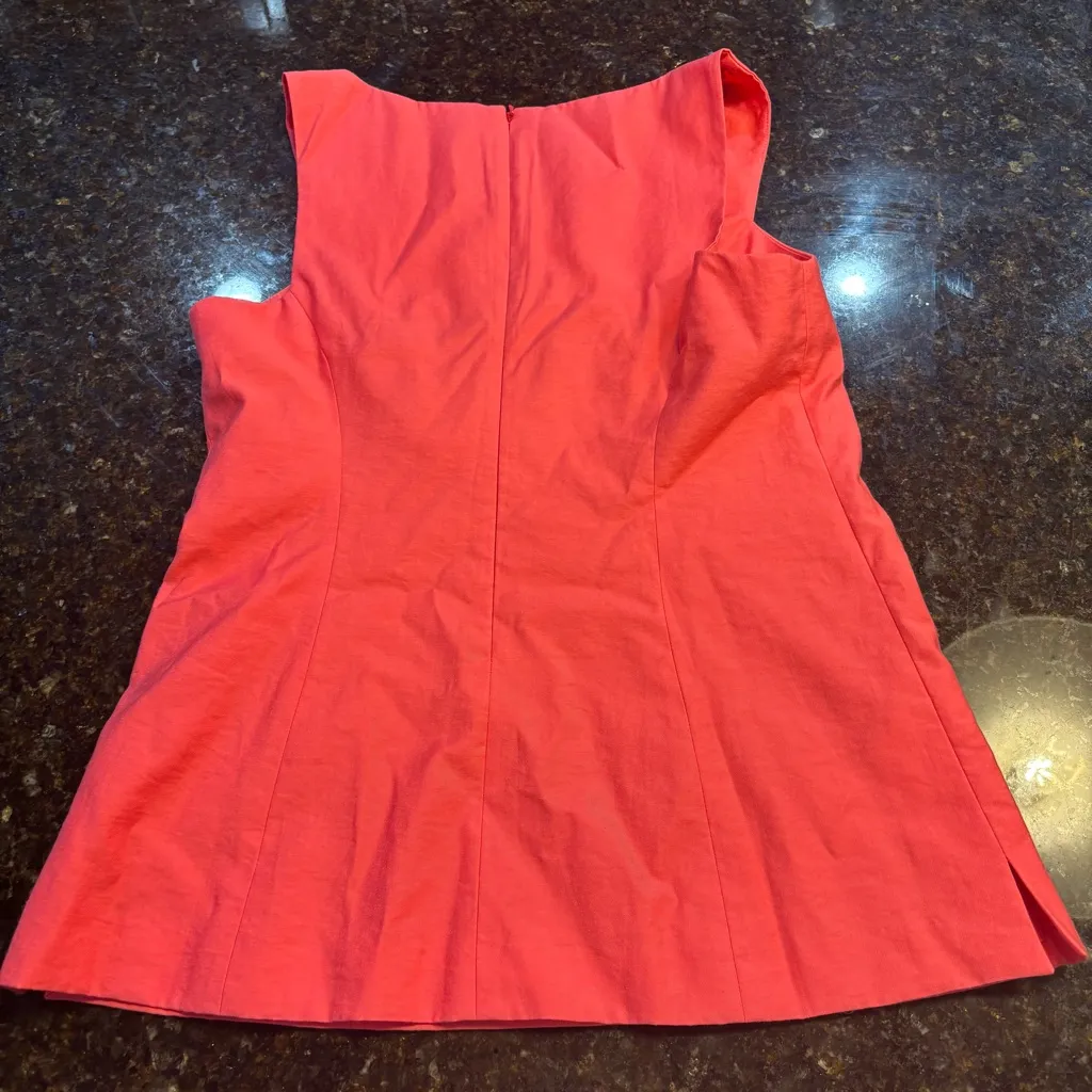 Lily Pulitzer Jackie Beaded Top Watermelon Pink Sleeveless Size 8 Womens - Image 4