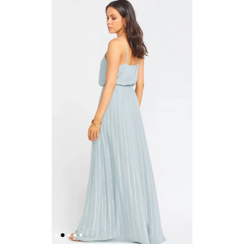 Show Me Your MuMu Victoria Beaded Maxi Dress Silver Sage - Image 6