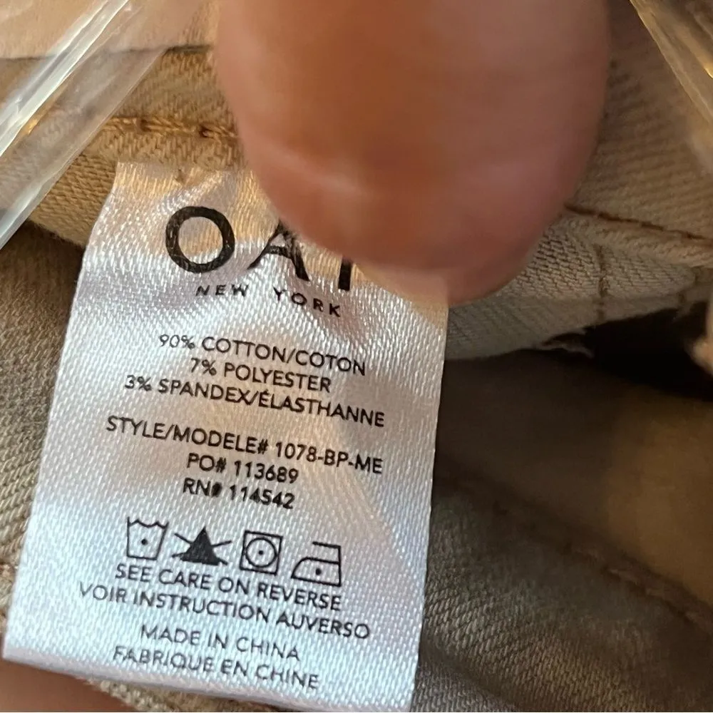 NWT Oat New York Beige Army Carpenter High-Rise Skinny Ankle Jeans Size 26 - Image 7