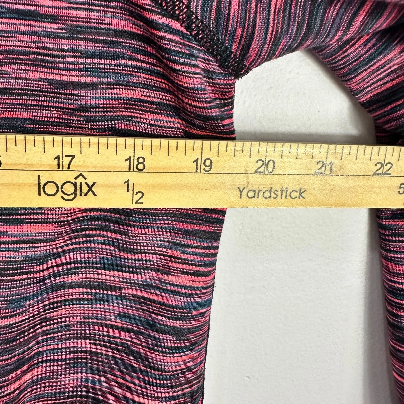 Gap Funnel Neck Hoodie Pullover S Pink Space Dye Activewear Athleisure‎ Fleece - Image 7