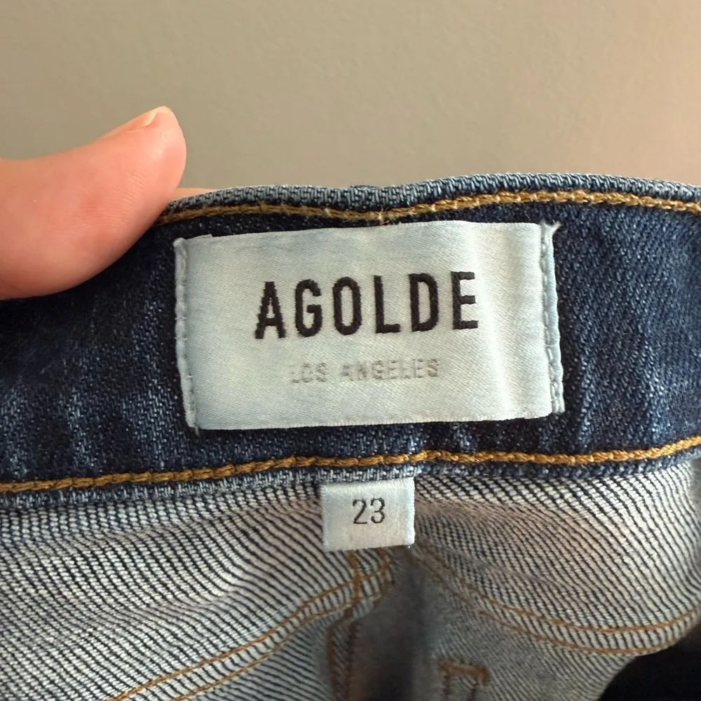 AGOLDE Nico Cabana High Rise Button Fly Dark Wash Skinny Slim Jeans Size 23 - Image 8