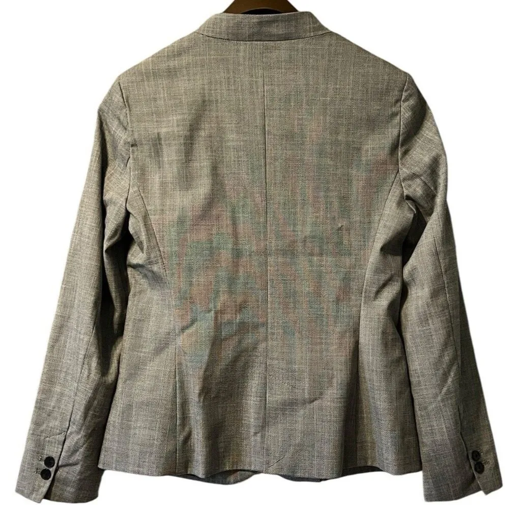 Zara‎ Basic Blazer Jacket Women 10 Gray One Button Career Professional Preppy - Image 2