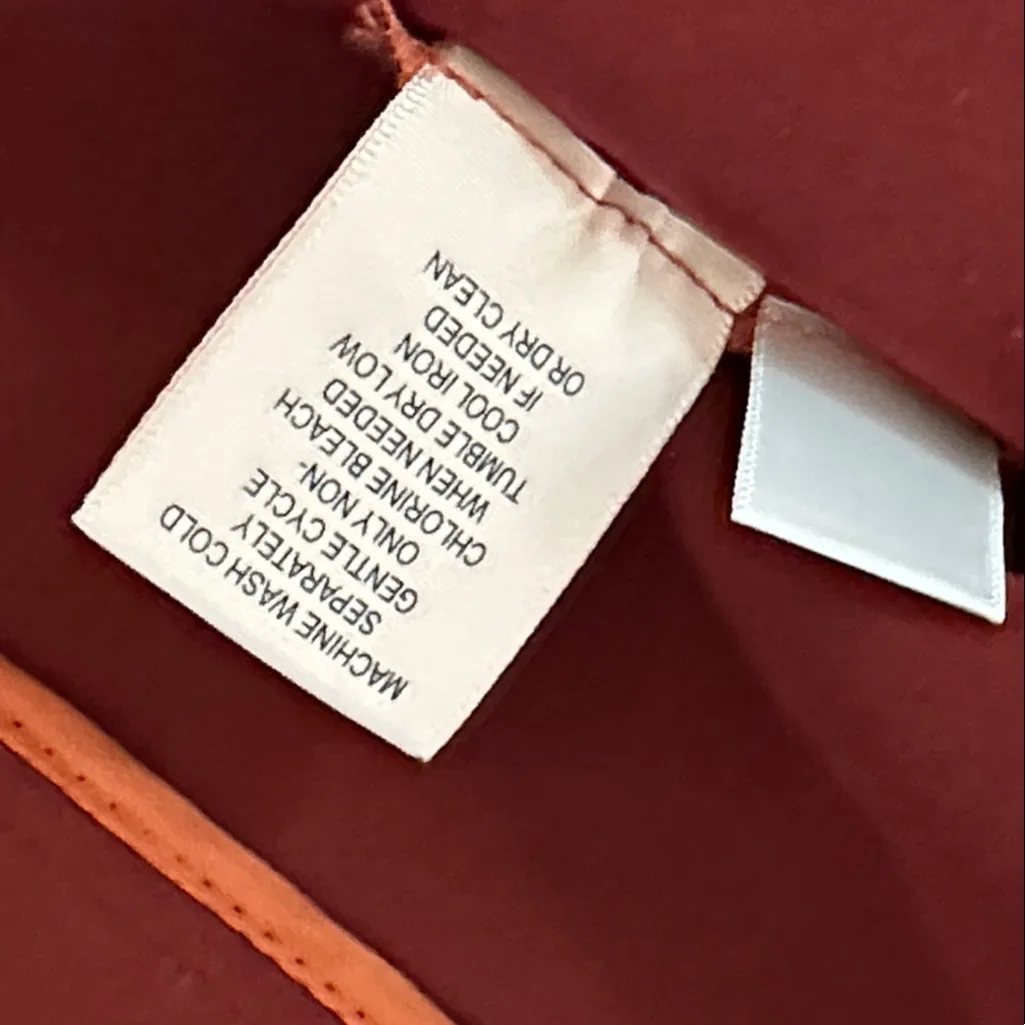 Philosophy Faux Suede Rust Orange Motocross Bikercore Rocker Jacket Sz L - Image 6