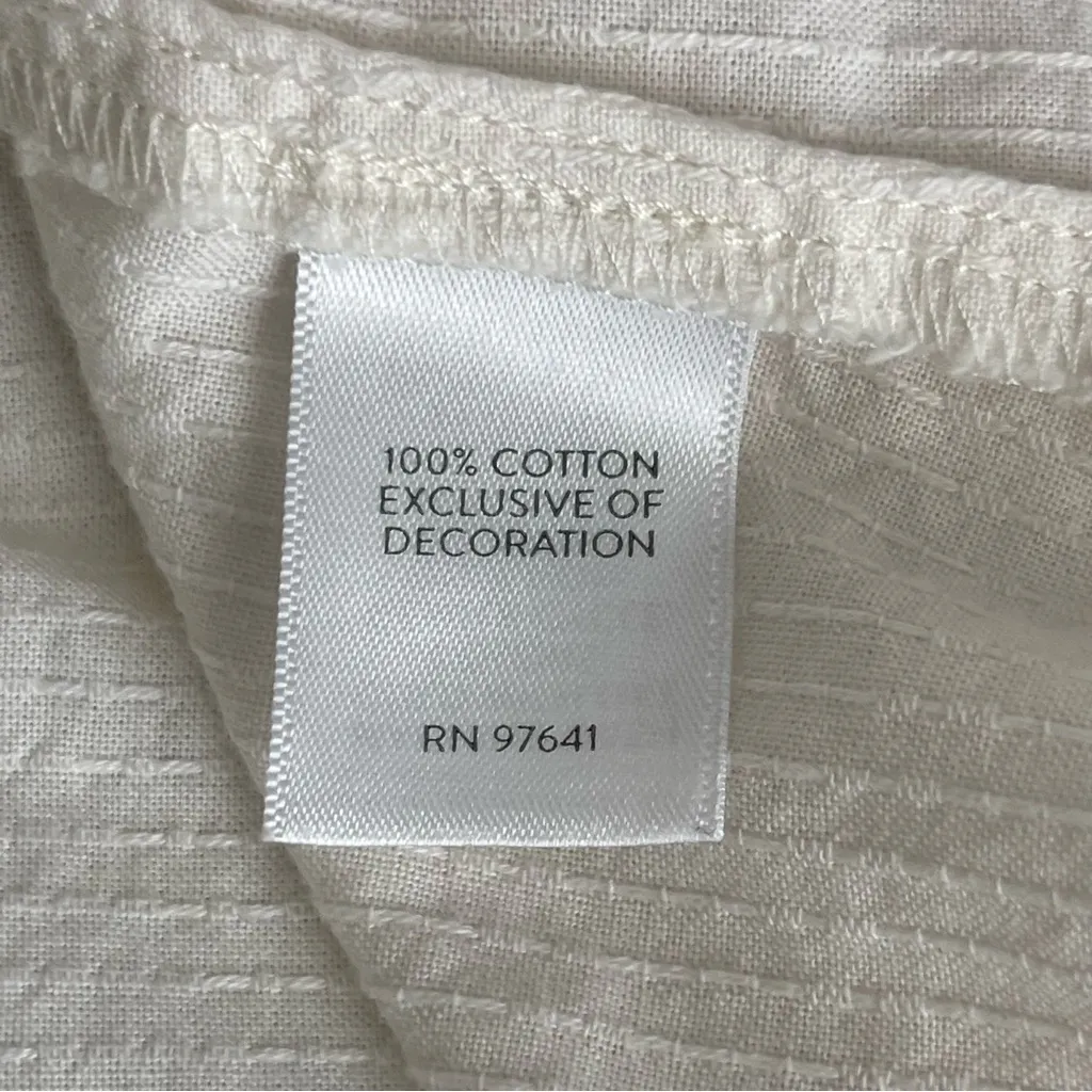 J. Jill Pure Jill Embroidered Peasant White Top Women’s Size M 3/4 Sleeves Size M - Image 9