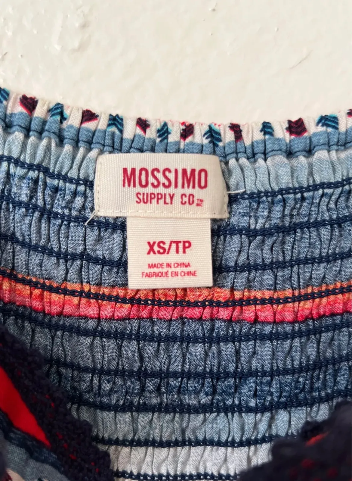 Red & Blue Print Dress - Image 9