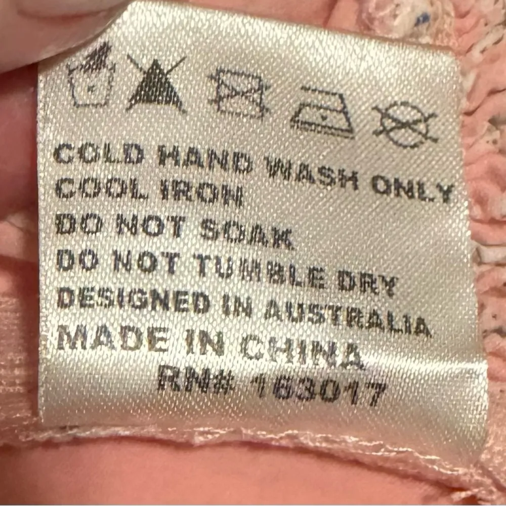 NWT Princess Polly Smocked Floral Long Sleeve Cropped Pink Blouse 4 - Image 8