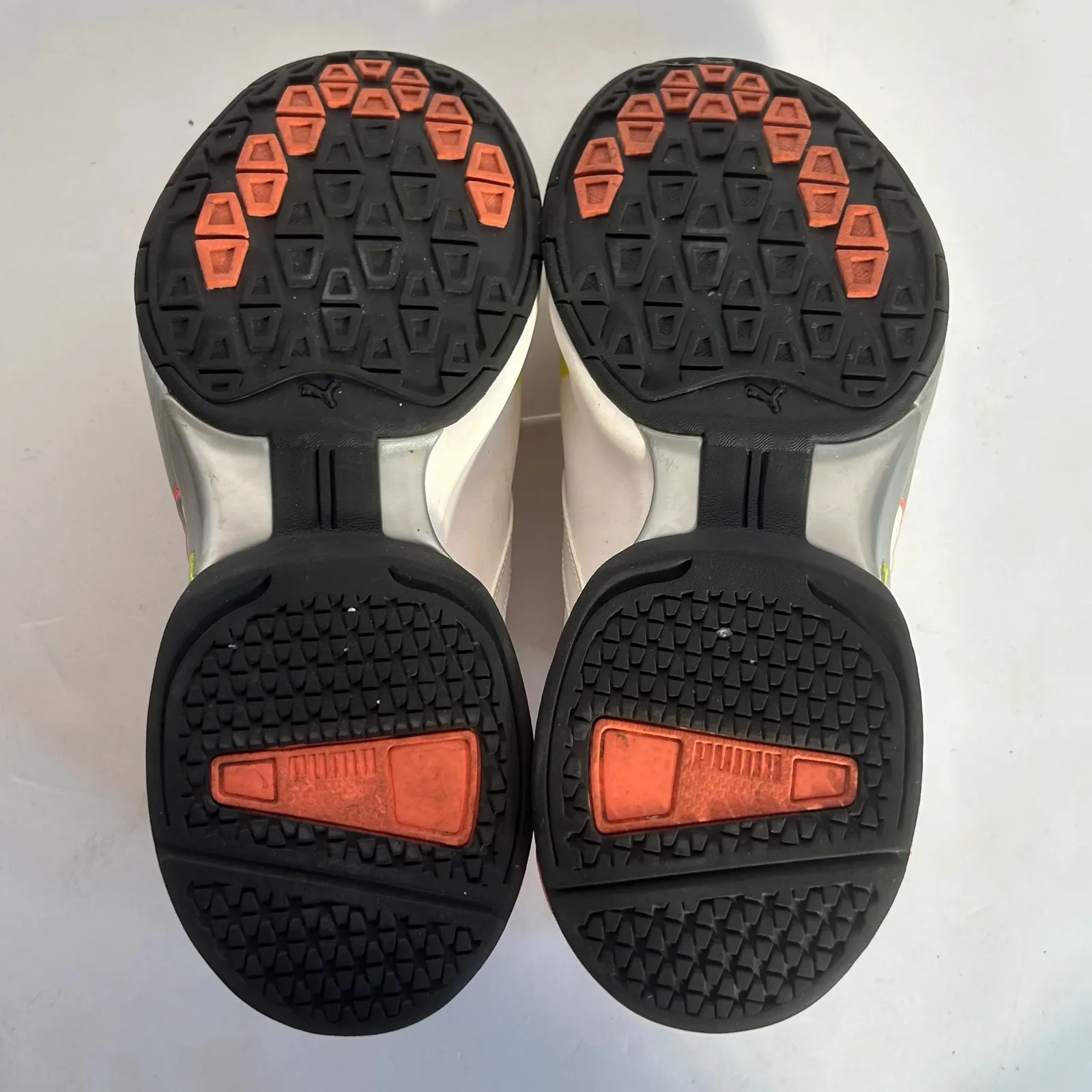 Puma Athletic Shoes White Orange Yellow Logo Lace Up Sneakers Men Size 9 - Image 9