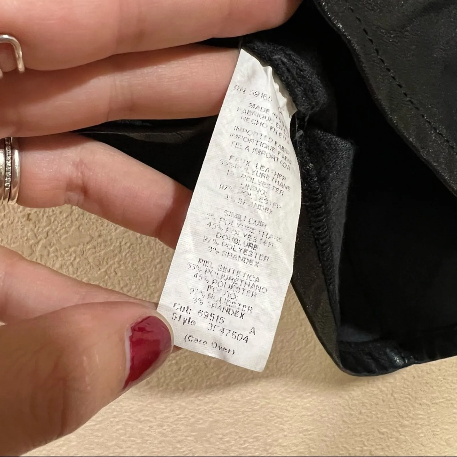 Fifteen Twenty black Vegan Faux leather high waist skirt - Image 9