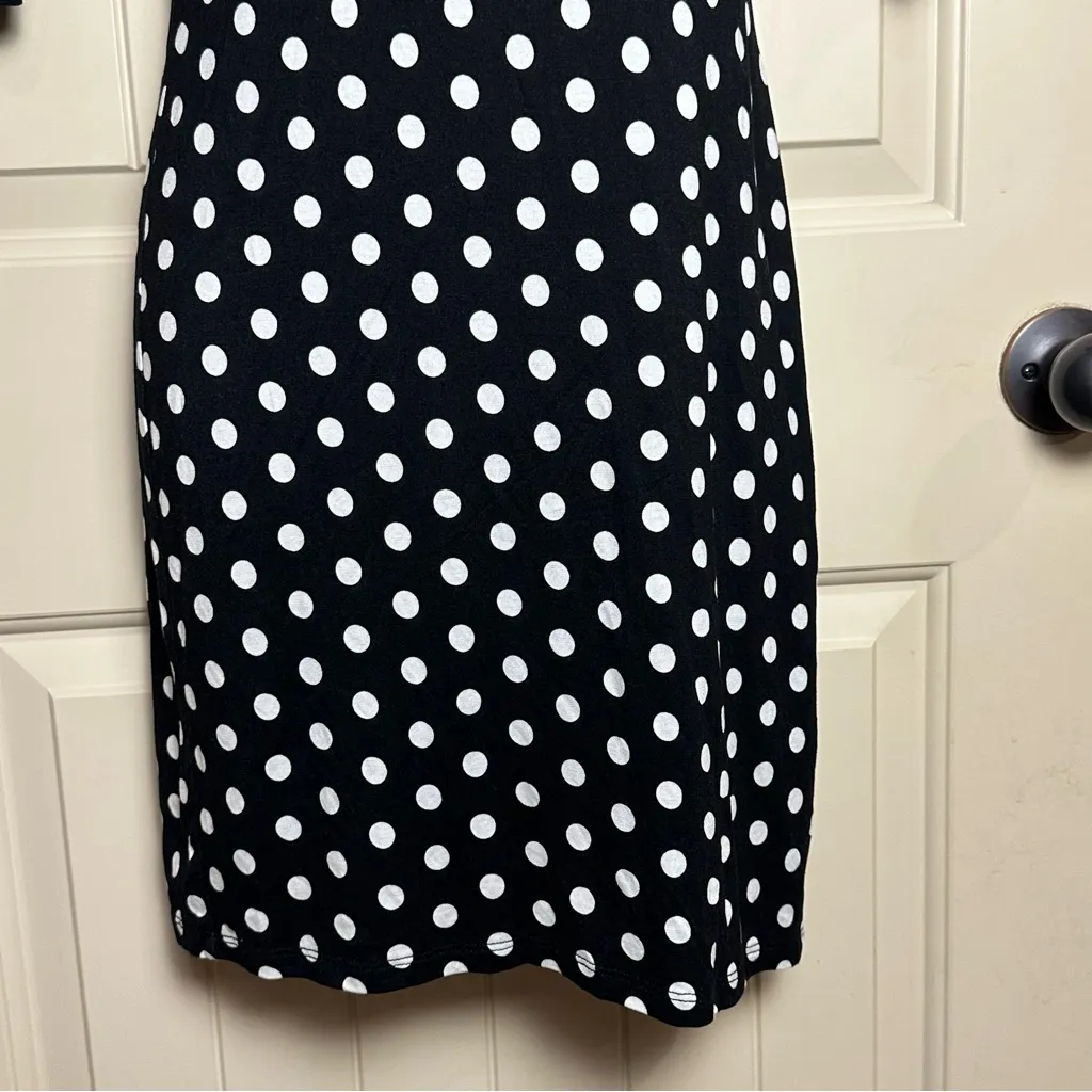 Alice + Olivia Delora Black & White Polka Dot Mini Dress Viscose Size 4 NWT - Image 7