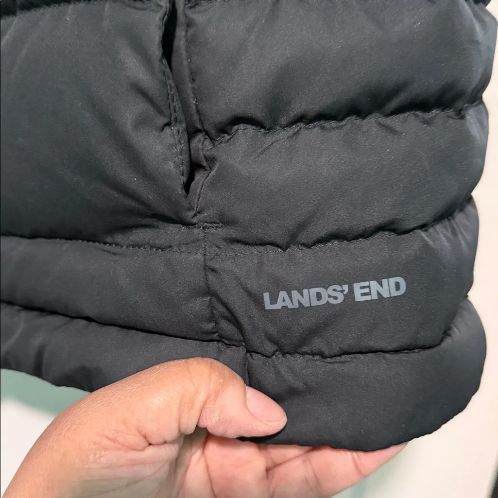 Lands' End Land’s End Black Down Vest, size Large - Image 5