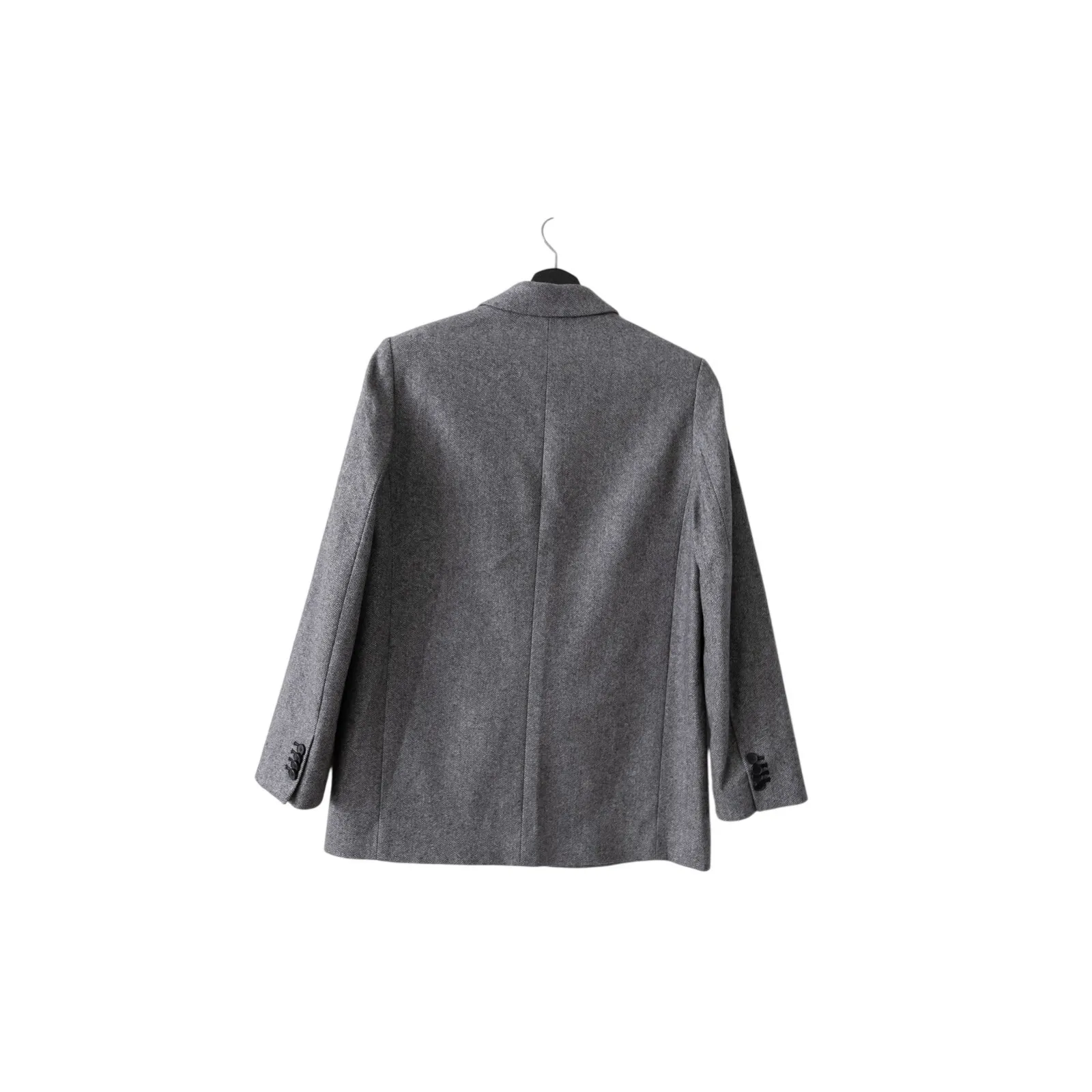 Everlane The Oversized Wool Herringbone Blazer Grey Women's Size 8 - Image 6
