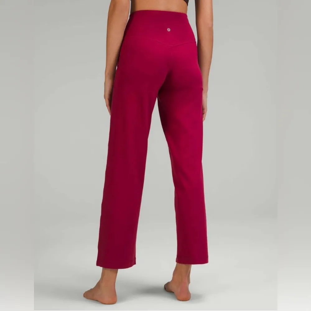 Lululemon Align High-Rise Wide Leg Pant 31” Pomegranate Red Sz 2 Yoga Pants - Image 2