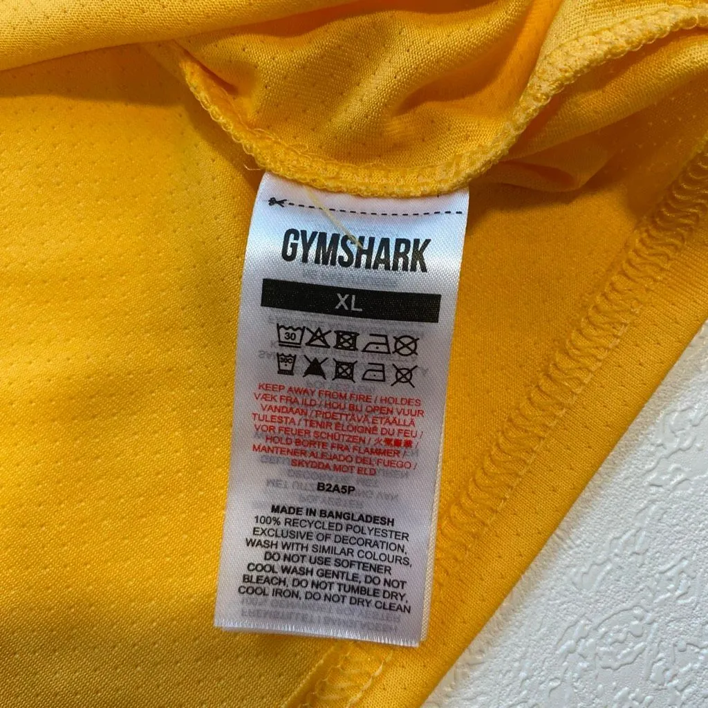 Gymshark Apricot Sleeveless Crop Tank Top Workout Gym Shirt Size XL - Image 9