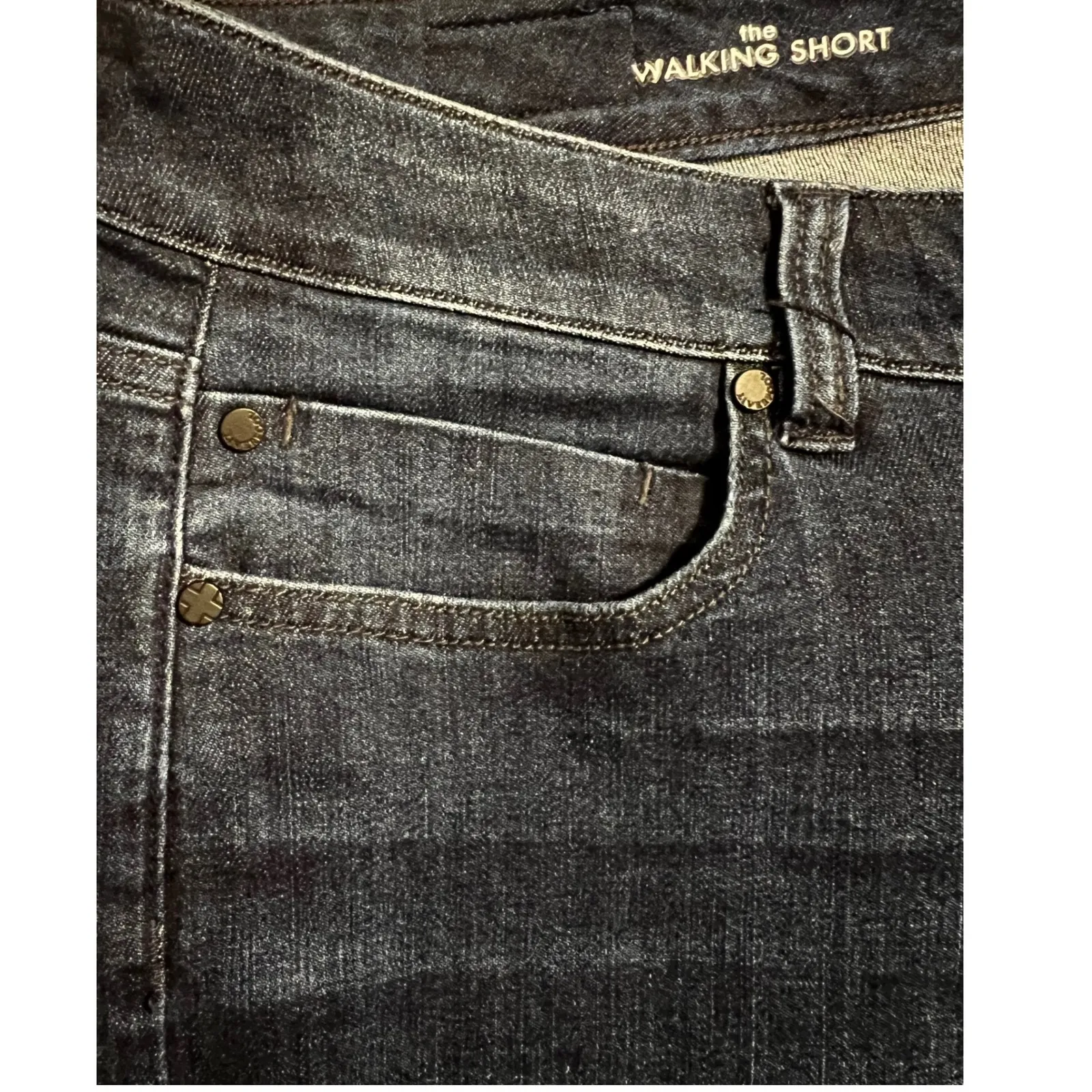 Liverpool LA The‎ Walking Short Wom. Size 18W Dark Denim Shorts Vintage Super D - Image 3