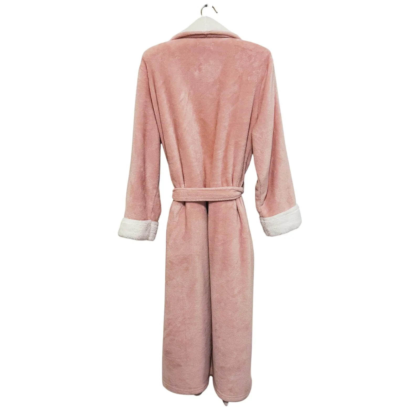 Charter Club Cozy Lounge Plush Faux Fur Robe House Coat M/L Pink Comfort Soft - Image 5