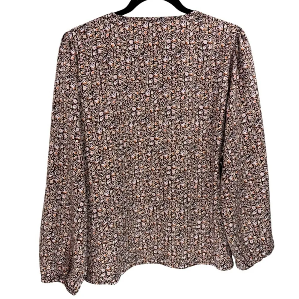 J. Crew Puff-sleeve Satin-back Crepe Top in Floral Flourish‎ L - Image 4