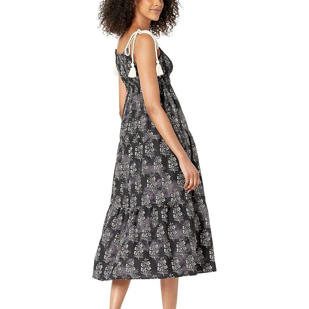 MOON RIVER  Printed Woven Dress with Strap Tie Detail - Image 2