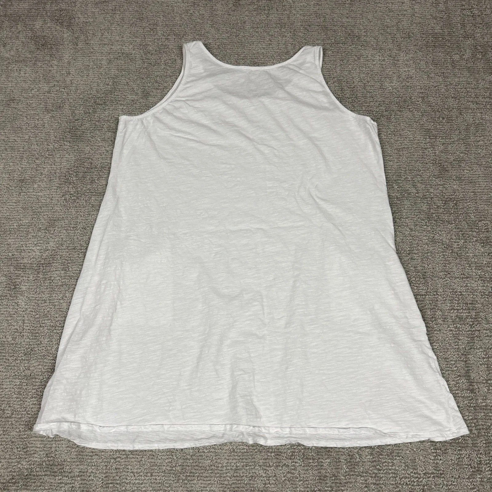 Fresh Produce Drape Dress Womens 3X White Cotton Tank Pockets USA Sleeveless New - Image 7