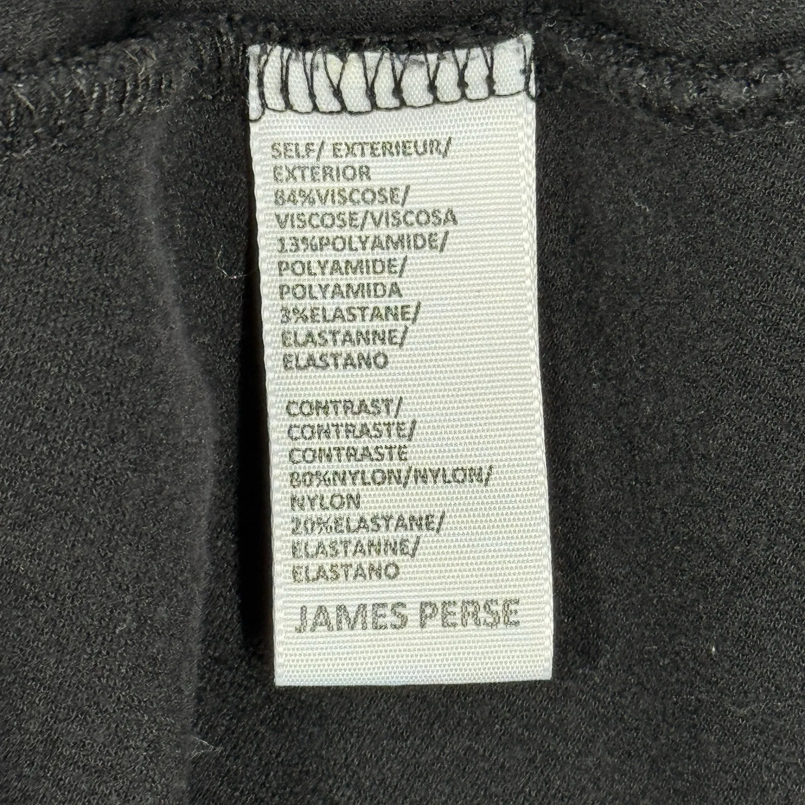 James Perse  Dress Womens Small Black Midi Dress Casual Grunge Neutral Minimalist - Image 6