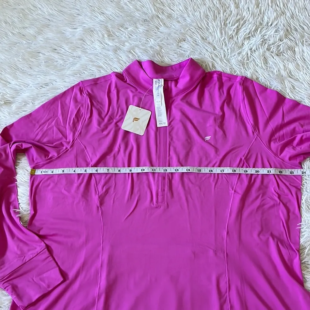 FABLETICS Women’s Phoenix Half Zip Mid-Layer top in pink escape size XXL - Image 8