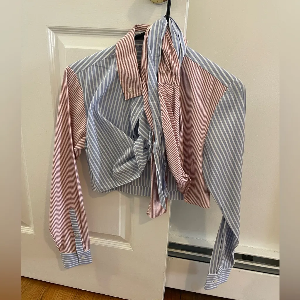 NWT Maeve Two-Tone Wrap Shirt Size XS - Image 8