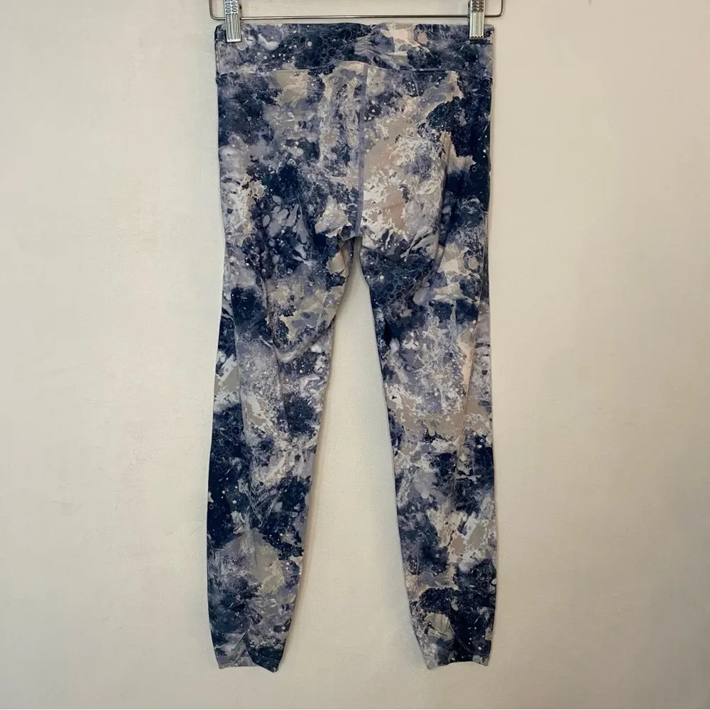 Calvin Klein Blue Watercolor Galaxy Print 7/8 Leggings Small High Waist - Image 5