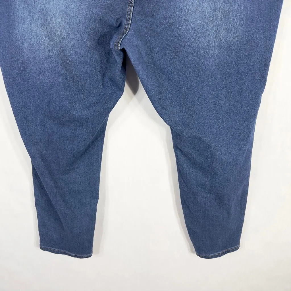 Tahari Plus‎ Size 24W Jeans Skinny High Rise Blue Stretch Kelly Classic 1266 - Image 6