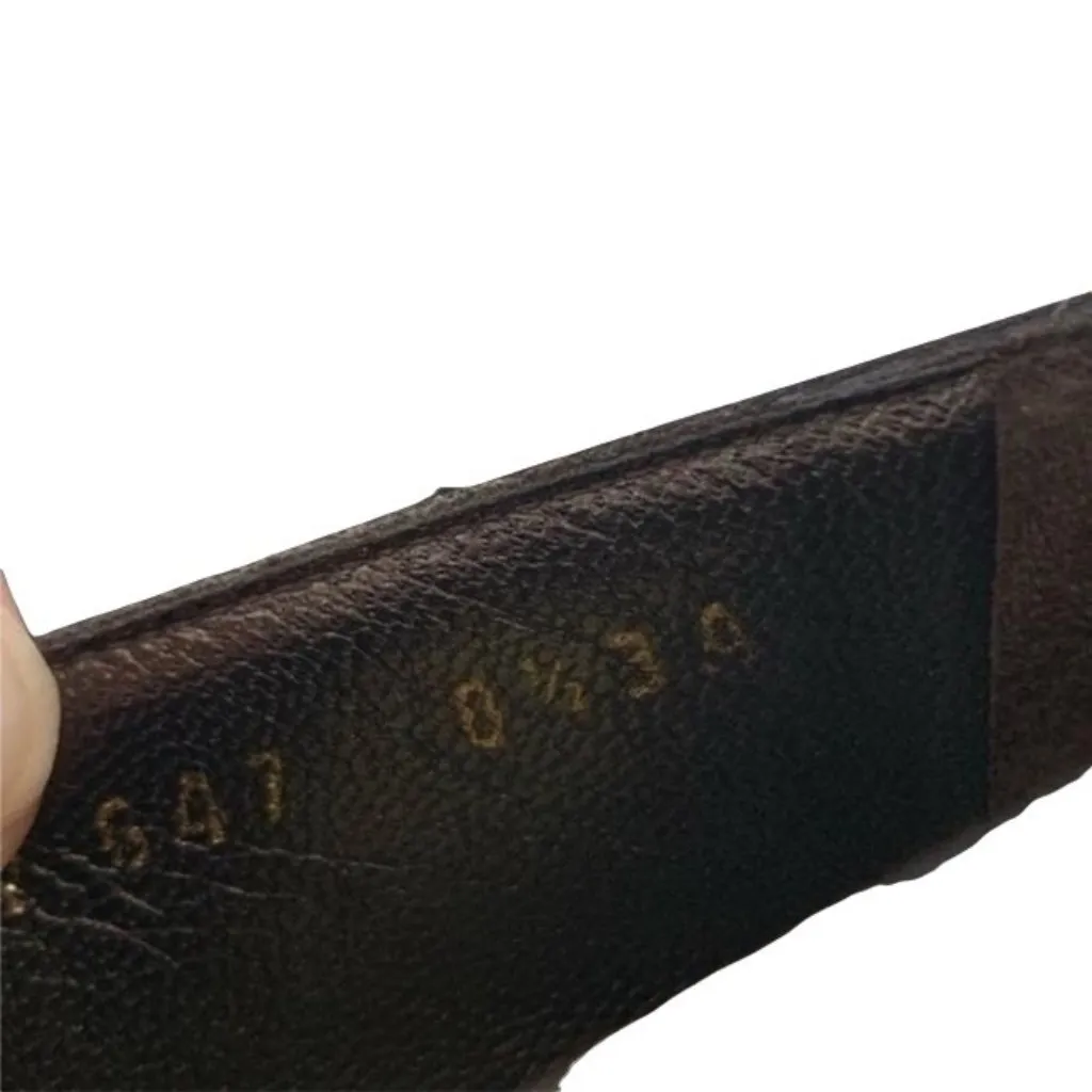 Salvatore Ferragamo Vintage Black Heel Size 8.5 AAA Narrow Material Rhinestone - Image 8