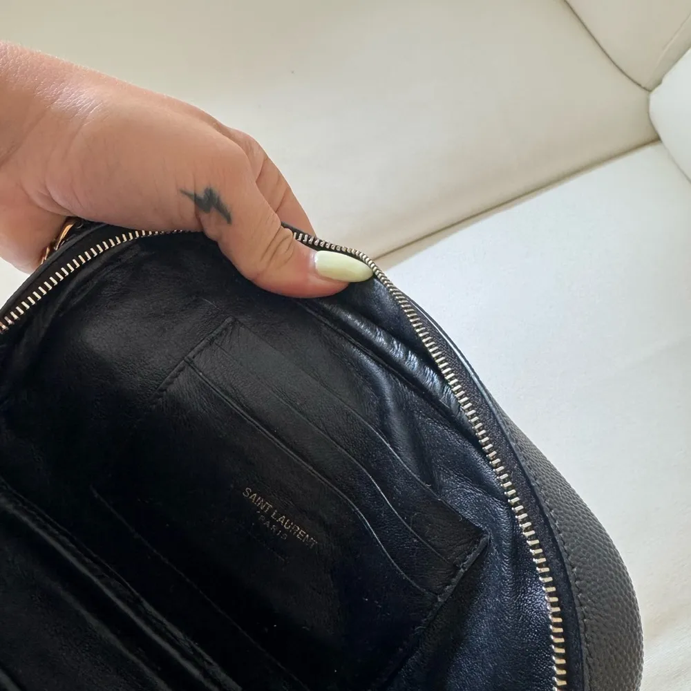 Yves Saint Laurent Lou Mini Black Quilted Leather Crossbody Bag - Image 10