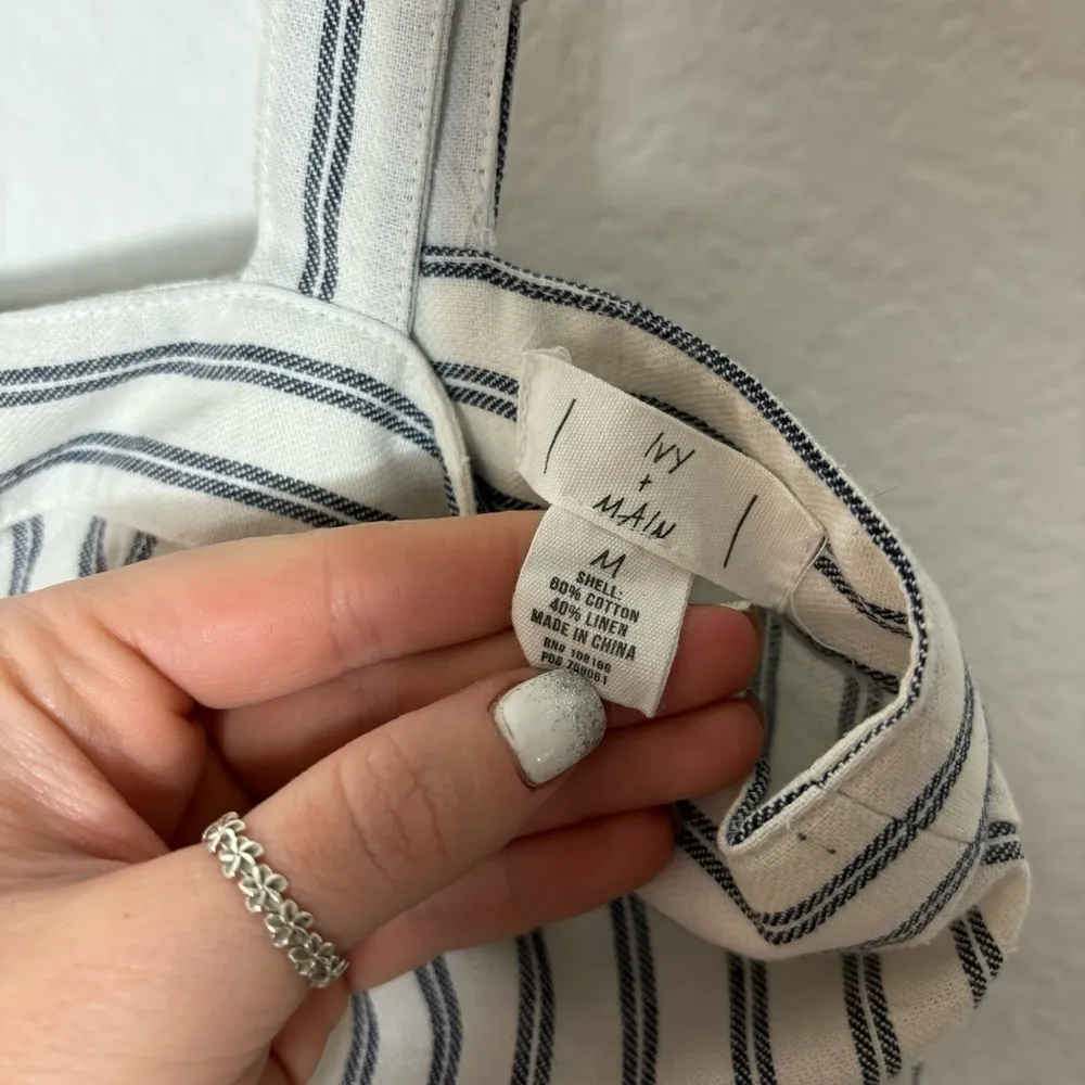 Tilly’s Ivy & Main Striped Blue and White Button Down Mini Dress size Medium - Image 8