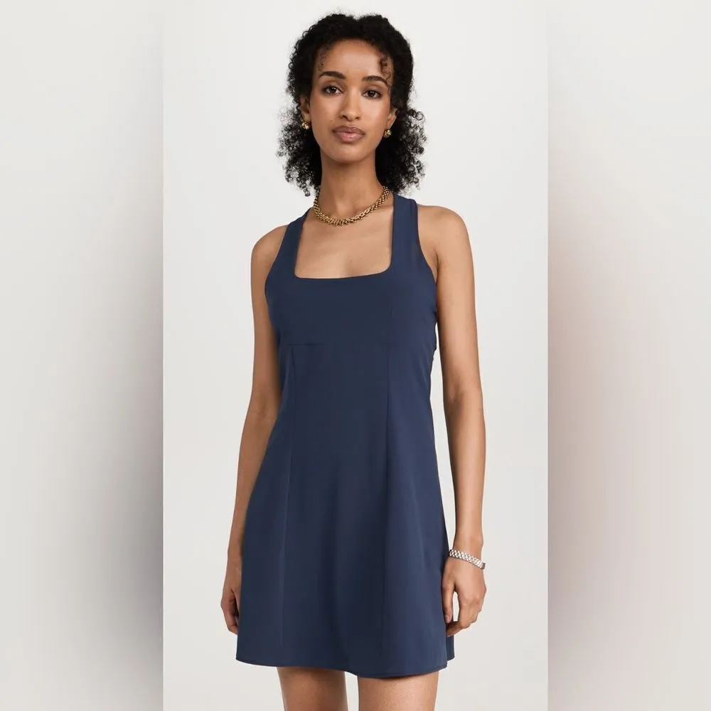 NEW Outdoor Voices Cross Back Exercise Dress in Navy Blue Size XL - Image 5