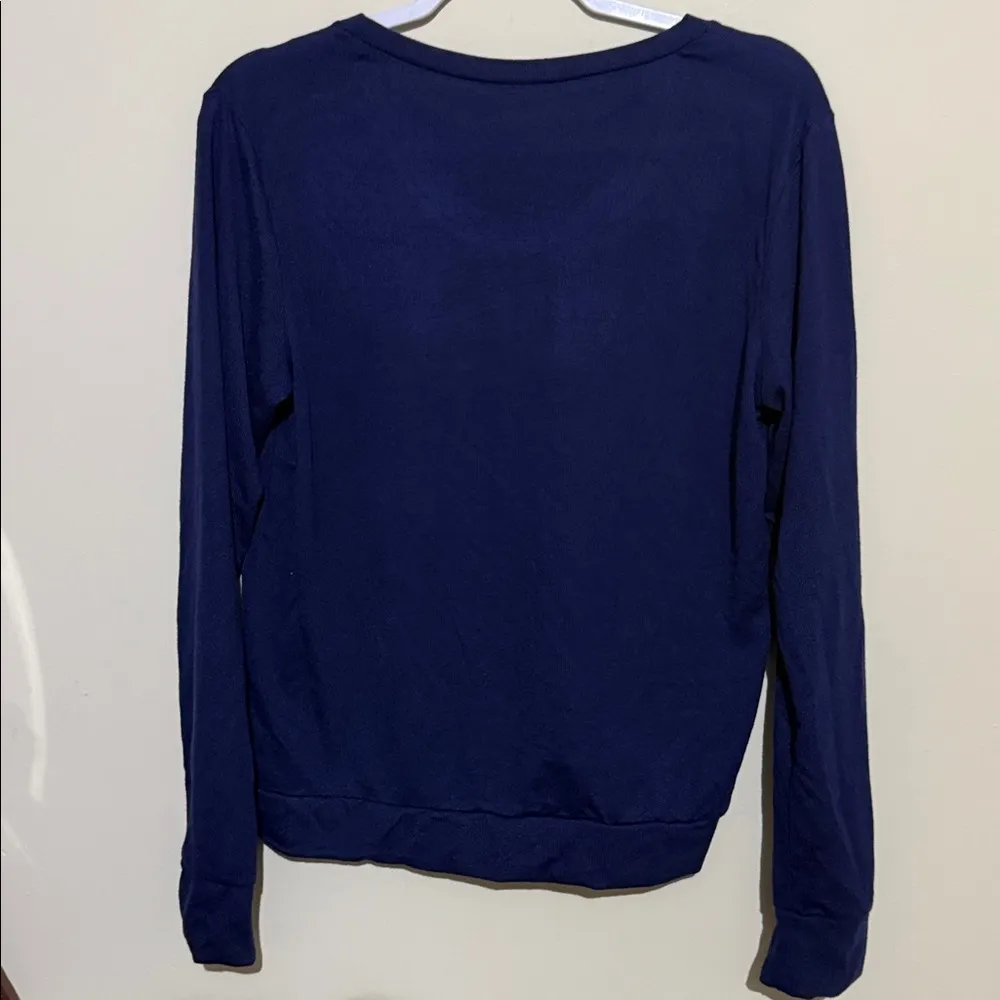 🎄Navy Blue 'indoorsy.' Sweatshirt Size M - Image 4